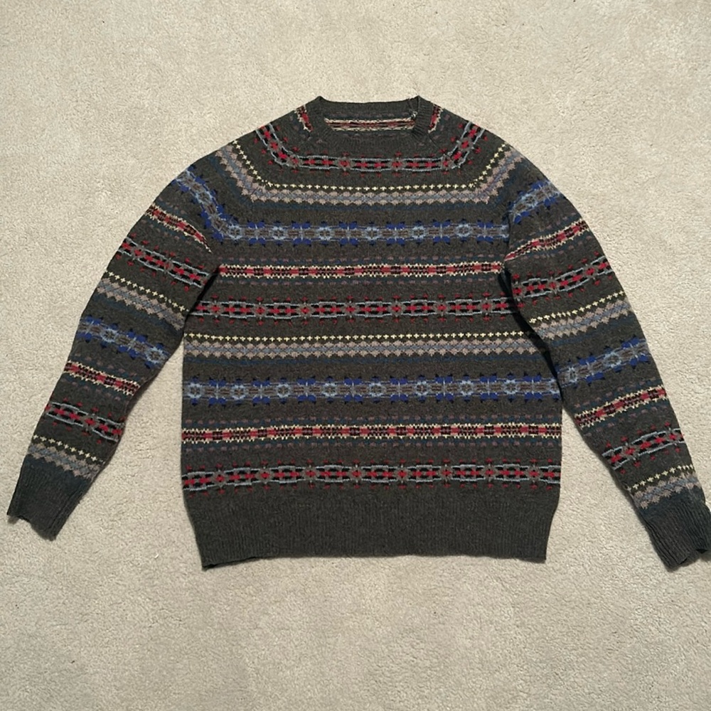 J Crew Men’s Fair Isle Sweater Large